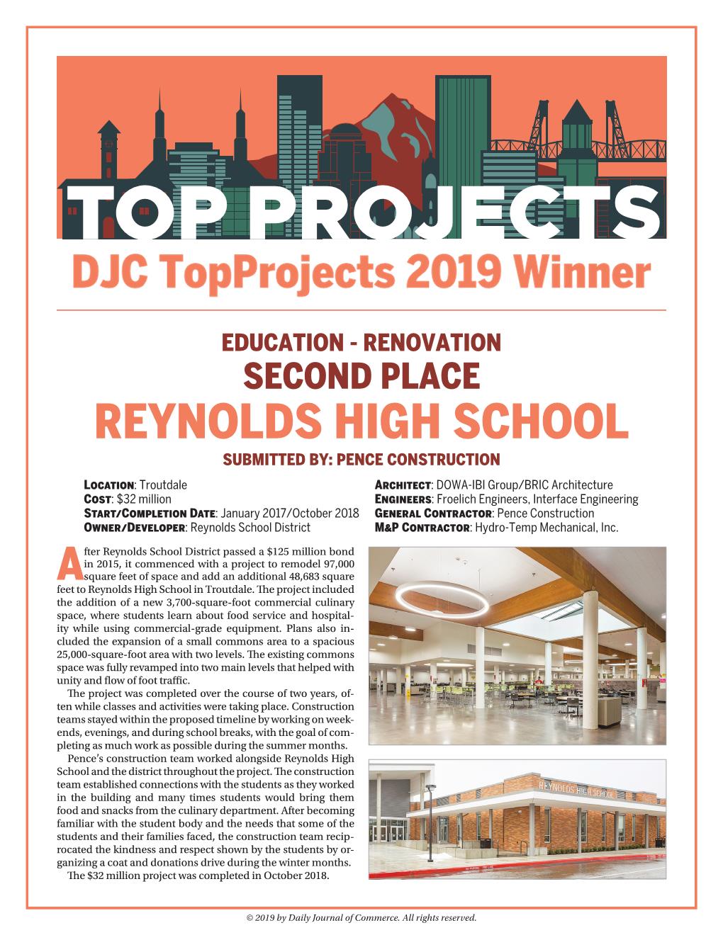 DJC Winner - Reynolds High School